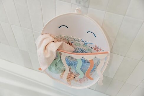 Oceana Bath Toy Organizer with Suction Cups by Copper Pearl: Extra-Large Mesh Bath Toy Holder for Bathtub, Quick-Dry Bath Toy Storage Net, Convenient Bath Toy Net for Tub - Cora in Saudi Arabia