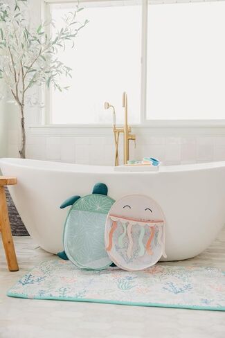 Oceana Bath Toy Organizer with Suction Cups by Copper Pearl: Extra-Large Mesh Bath Toy Holder for Bathtub, Quick-Dry Bath Toy Storage Net, Convenient Bath Toy Net for Tub - Cora in Saudi Arabia