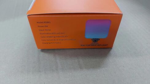 ضوء فيديو LED مغناطيسي صغير RGB، حجم الجيب RGB61 360 درجة لون كامل على ضوء الكاميرا مع بطارية 2000 مللي أمبير/أحذية باردة/CRI 97+/20 مشهد/2500K-8500K درجة حرارة اللون in Kuwait