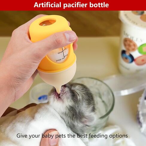 Puppy Bottles for Nursing，Kitten Bottles for Nursing，Pet Feeding Bottle，(Yellow- 20ml) in Saudi Arabia