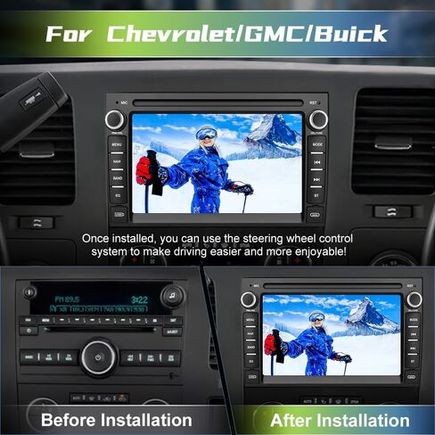 Android 13 [2G+32G] Car Radio for GMC Sierra Yukon Chevrolet Buick Chevy Silverado,7 Inch Touch Screen Stereo with GPS SWC Wireless Apple CarPlay Android Auto with Rear Camera in Saudi Arabia