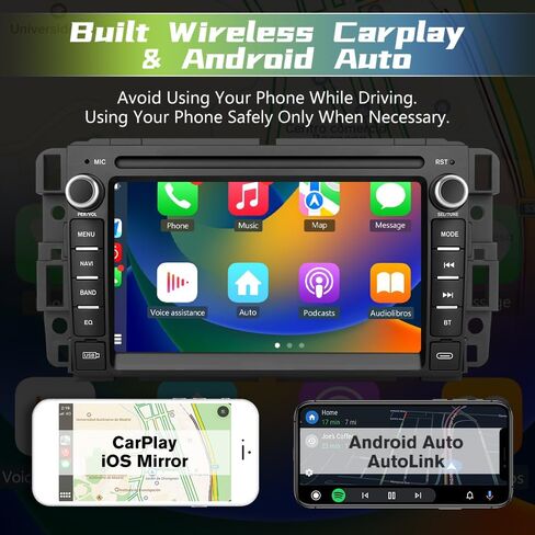 Android 13 [2G+32G] Car Radio for GMC Sierra Yukon Chevrolet Buick Chevy Silverado,7 Inch Touch Screen Stereo with GPS SWC Wireless Apple CarPlay Android Auto with Rear Camera in Saudi Arabia
