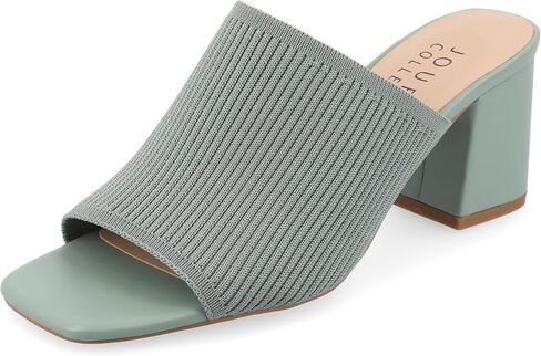 Journee Womens Lorenna Open Square Toe Block Heel Dress Sandals in Saudi Arabia