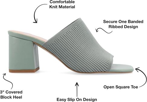 Journee Womens Lorenna Open Square Toe Block Heel Dress Sandals in Saudi Arabia