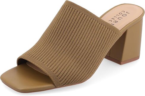 Journee Womens Lorenna Open Square Toe Block Heel Dress Sandals in Saudi Arabia