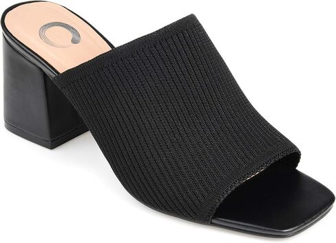 Journee Womens Lorenna Open Square Toe Block Heel Dress Sandals in Saudi Arabia