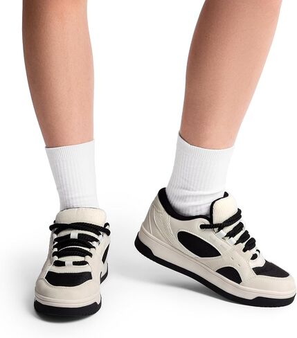 DREAM PAIRS Women's Sneakers Walking Lace-Up Comfortable Casual Vivi Fashion Sneakers Shoes. in Saudi Arabia