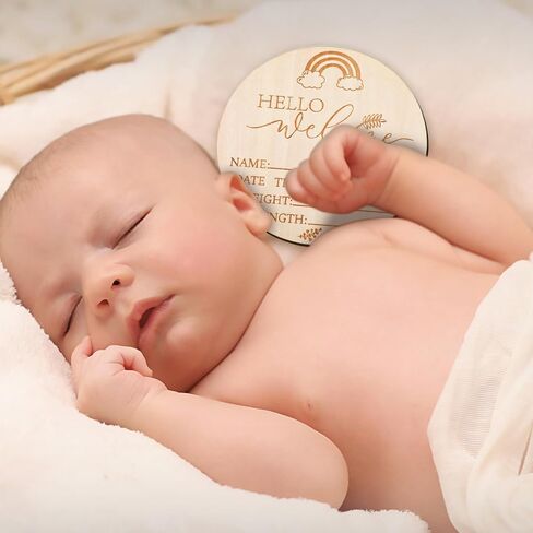 علامة إعلان خشبية للأطفال، لافتة مرحبا بالعالم لحديثي الولادة مقاس 6 بوصات، لوحة تسجيل لحديثي الولادة، لافتة إعلان لحديثي الولادة، لافتة إعلان ولادة الطفل، علامة طفل جديد لحضانة المستشفى، صورة الدعامة in Kuwait