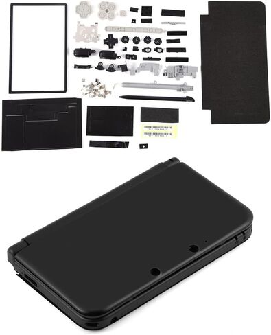 حافظة كاملة للغطاء، طقم إصلاح كامل لأجزاء إصلاح الغطاء لجهاز 3DS XL (أسود) in Saudi Arabia