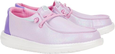 Hey Dude Kids Wendy Iridescent Sparkle (طفل صغير/طفل كبير) - أحذية بدون كعب للأطفال - جزء علوي من القماش - بطانة قطنية in Kuwait