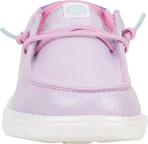 Hey Dude Kids Wendy Iridescent Sparkle (طفل صغير/طفل كبير) - أحذية بدون كعب للأطفال - جزء علوي من القماش - بطانة قطنية in Kuwait