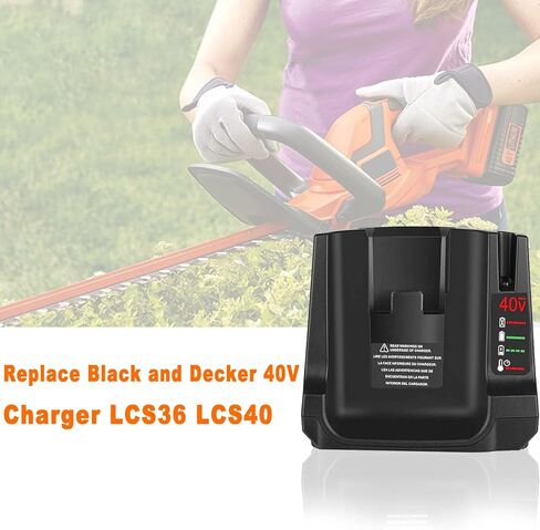 شاحن سريع LCS40 LCS36 40 فولت لأدوات كهربائية بلاك + ديكر 36 فولت/40 فولت بطارية ليثيوم LBX1540 LBX2540 LBX2040 LBXR2036 LBX36 LBXR36 LST136W LST540 LCS1240 LST136 LHT2436 LSW36 in Saudi Arabia