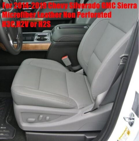 غطاء مقعد جلدي غير مثقوب من جانب السائق باللون الأسود متوافق مع Chevy Silverado GMC Sierra 1500 2500HD 3500HD 2014 2015 2016 2017 2018 2019 in Kuwait