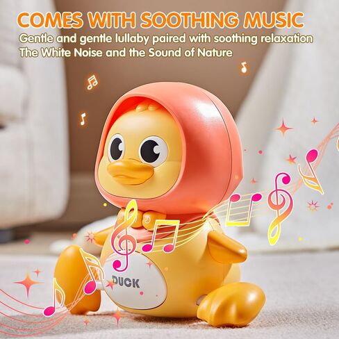Baby Music Toy Duck Baby Belly Time Toy 3-6 0-6 6-12 Months Newborn Development Crawling Toy Glowing Walking Singing Toy 1-2 3-4 Years Old Boys and Girls Gifts (Yellow) in Saudi Arabia