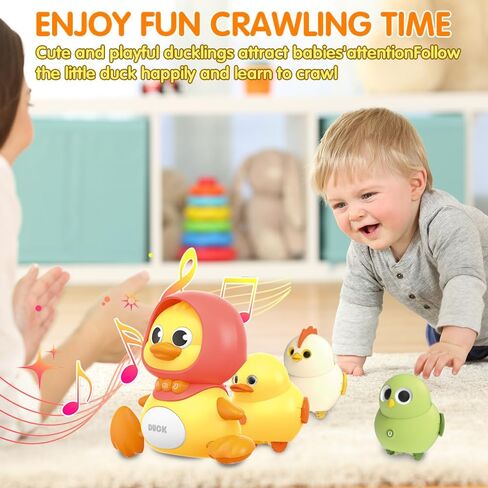 Baby Music Toy Duck Baby Belly Time Toy 3-6 0-6 6-12 Months Newborn Development Crawling Toy Glowing Walking Singing Toy 1-2 3-4 Years Old Boys and Girls Gifts (Yellow) in Saudi Arabia