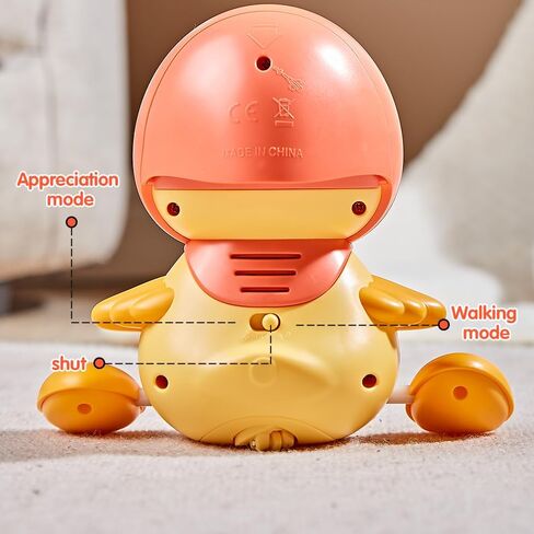 Baby Music Toy Duck Baby Belly Time Toy 3-6 0-6 6-12 Months Newborn Development Crawling Toy Glowing Walking Singing Toy 1-2 3-4 Years Old Boys and Girls Gifts (Yellow) in Saudi Arabia