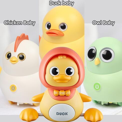 Baby Music Toy Duck Baby Belly Time Toy 3-6 0-6 6-12 Months Newborn Development Crawling Toy Glowing Walking Singing Toy 1-2 3-4 Years Old Boys and Girls Gifts (Yellow) in Saudi Arabia