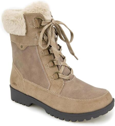 JBU Women's Antonio Waterproof Wide Fashion Lace Up Comfort Casual Mid Boot in Saudi Arabia