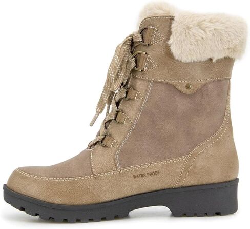 JBU Women's Antonio Waterproof Wide Fashion Lace Up Comfort Casual Mid Boot in Saudi Arabia