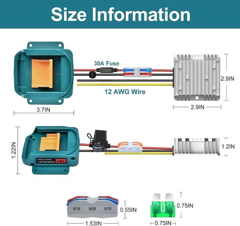 Power Battery Adapter Wheel for Makita 18V LXT Battery with 14 AWG Wire Connector for BL1850B, BL1860B,BL1830B,BL1840B,BL1820B for DIY Rc Car Toys, Robotics and Rc Truck in Saudi Arabia
