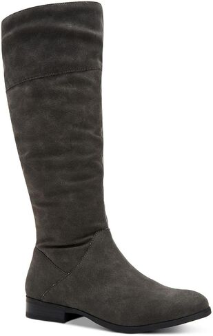 Style & Co. Womens Kelimae Faux Leather Tall Riding Boots Gray 9 Medium (B,M) in Saudi Arabia
