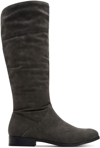 Style & Co. Womens Kelimae Faux Leather Tall Riding Boots Gray 9 Medium (B,M) in Saudi Arabia