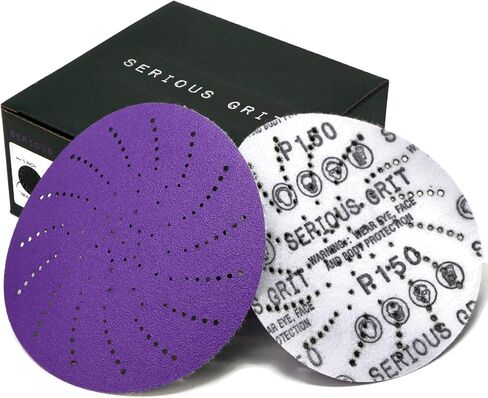 5-Inch Assorted Grit Ceramic Multi-Hole Hook & Loop Sanding Discs - Advanced Grain for Fast Cutting & Long Life - Film-Backed Universal Fit Sandpaper for 5-in Sanders - 50 Pack Box in Saudi Arabia