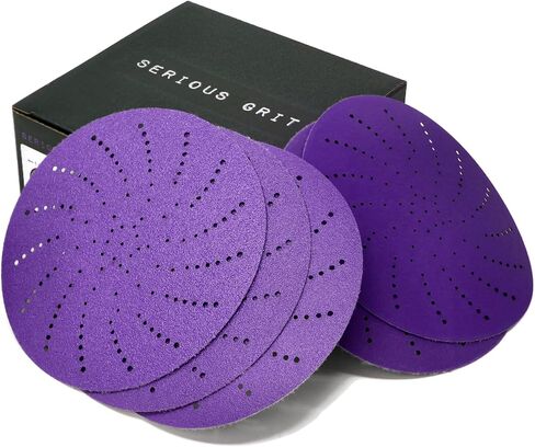 5-Inch Assorted Grit Ceramic Multi-Hole Hook & Loop Sanding Discs - Advanced Grain for Fast Cutting & Long Life - Film-Backed Universal Fit Sandpaper for 5-in Sanders - 50 Pack Box in Saudi Arabia