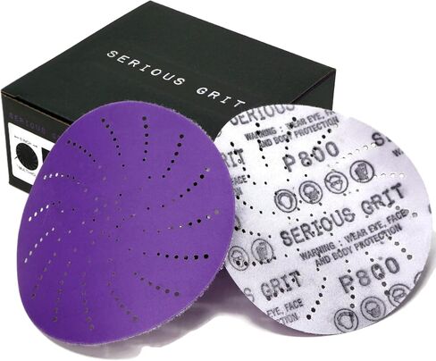 5-Inch Assorted Grit Ceramic Multi-Hole Hook & Loop Sanding Discs - Advanced Grain for Fast Cutting & Long Life - Film-Backed Universal Fit Sandpaper for 5-in Sanders - 50 Pack Box in Saudi Arabia