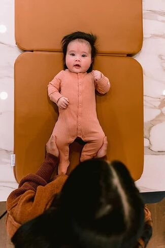 Ruggish Vegan Leather Play Pad Versatile for Play Activity 24" x 48" + Diaper Changing + Tummy Time + Play Time + Tumble Pad + On-The-Go + Floor Cushion for Babies, Infants and Toddlers (Grey) in Saudi Arabia