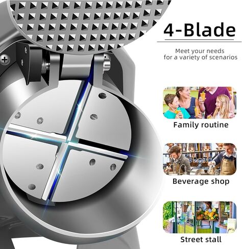 4-Blades Ice Shaver Machine with Ice Tray for Home and Commercial-Silver | 304 Stainless Steel;200lbs/hr Ice Crusher;Anti-Splash Design in Saudi Arabia