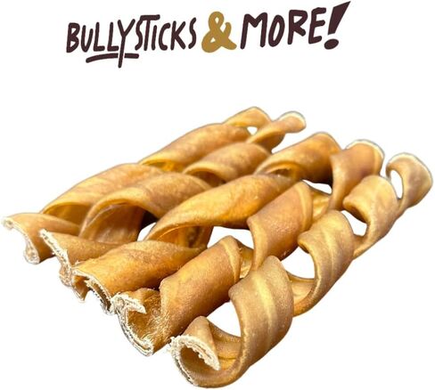 BULLYSTICKS & MORE 10-12 Inch Beef Cheek Springs for Dogs (5 Count) - Bully Springs Beef Cheek Dog Chews - Beef Cheek Strips -No Hide Bones for Dogs in Saudi Arabia