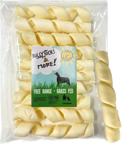 BULLYSTICKS & MORE 10-12 Inch Beef Cheek Springs for Dogs (5 Count) - Bully Springs Beef Cheek Dog Chews - Beef Cheek Strips -No Hide Bones for Dogs in Saudi Arabia