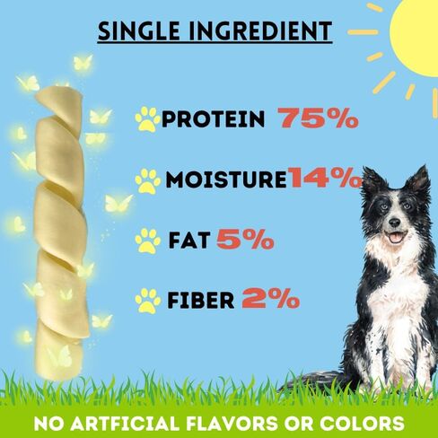 BULLYSTICKS & MORE 10-12 Inch Beef Cheek Springs for Dogs (5 Count) - Bully Springs Beef Cheek Dog Chews - Beef Cheek Strips -No Hide Bones for Dogs in Saudi Arabia