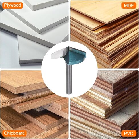 HARFINGTON 2set V Groove Router Bit 1.3" Dia 6mm Shank 0.5" عمق القطع 135 درجة كربيد V نوع الانتهازي CNC راوتر بت لنقش CNC ثلاثي الأبعاد نحت الأعمال الخشبية مع كوليه التحويل، سماوي in Saudi Arabia