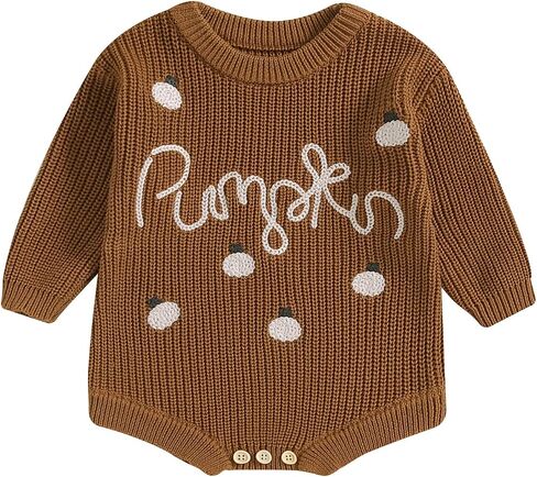 Newborn Baby Girls Boys Sweater Rompers Halloween Clothes Long Sleeve Cute Toddler Fall Winter Bodysuits in Saudi Arabia