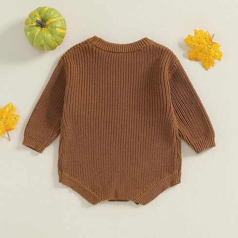 Newborn Baby Girls Boys Sweater Rompers Halloween Clothes Long Sleeve Cute Toddler Fall Winter Bodysuits in Saudi Arabia
