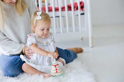 مجموعة ألعاب تكديس رجل الثلج لعيد الميلاد من بيرهيد، ألعاب العطلات للأطفال الصغار، ديكور عطلات حضانة الأطفال، لعبة تعليمية لبرج الفرز والتكديس الخشبي، للأطفال in Kuwait