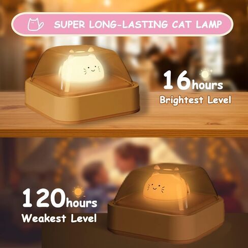 AVSMGP Nursery Night Light, Baby Night Light for Breastfeeding and Sleep Aid, Portable Battery Powered Bedside Nightlight, Touch Control Dimmable Nursery Lamp, Cute Cat Gifts for Cat Lovers,Pink in Saudi Arabia
