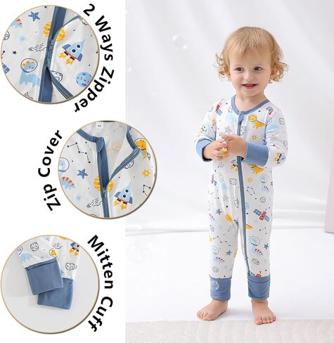 BeiVSlley Baby Boy Girl Footless Zipper Romper Onesie Long Sleeve Cotton Jumpsuit Coverall Newborn Solid Outfits Clothes in Saudi Arabia