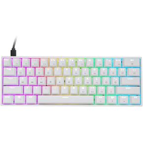 EPOMAKER SKYLOONG GK61 SK61 61 Keys Hot Swappable 60% Mechanical Keyboard with RGB Backlit, Doubleshot ABS Keycaps, Dustproof for Win/Mac/Gamers（Gateron Optical Red, White