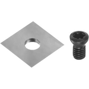 HARFINGTON 12mm Square Tungsten Carbide Replacement Cutter Insert 12x12x2mm-30° Cutter Knives with a Screw for Woodworking Spiral Helical Planer Head and DIY Wood Lathe Turning Tools