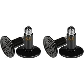 HealSmart مصباح الحرارة الزواحف 150 واط 2-حزمة باعث الحرارة السيراميك، لا المصابيح الحرارية التي ينبعث منها الضوء للبرمائيات الحيوانات الأليفة حاضن حظيرة احتضان الدجاج، سحلية التنين الملتحي السلاحف ثعبان Terrarium in Kuwait