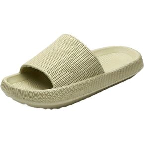 Pillow Slippers for Men and Women, House Slides Non-Slip Cloud Bathroom Sandals Quick Drying Ergonomic Shower Slides Thick Sole Ultra Cushion