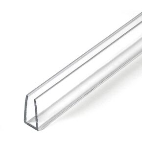 Outwater Plastics P2743 1/4'' Clear Butyrate U-Channel Clear Plastic U-Channel/C-Channel 48 Inch Lengths (Pack of 2)