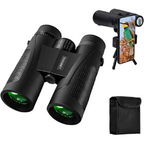 12x42 HD Binoculars for Adults with Phone Adapter and Tripod – High Powered, Professional Binoculars for Bird Watching, Hunting, and Travel, Ideal for Outdoor Adventures