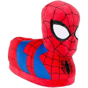 Spiderman Marvel Slippers (Medium/Large) - Officially Licensed Slippers for Kids & Adults - Superhero Character Slippers for Boys, Girls, Men, & Women - Happy Feet Mens & Womens Fluffy Slippers