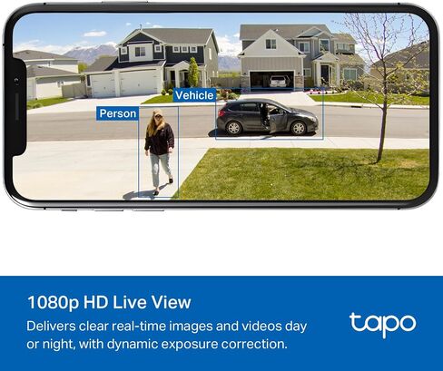Tapo by TP-Link Wireless Outdoor Security Camera, 1080P, Up to 180 Days Battery Life, Free Person Detection, SD/Cloud Storage, Spotlight Color Night Vision, Alarm, No Hub Needed, Black, C403 in Saudi Arabia