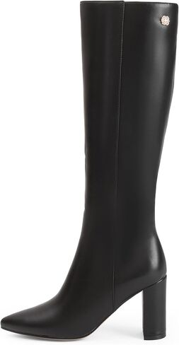 iiimmu Knee High Boots for Women 3 IN Chunky Heel with Side Zipper Soft Faux Leather Tall Boots Pointed Toe 15 IN Shaft in Saudi Arabia