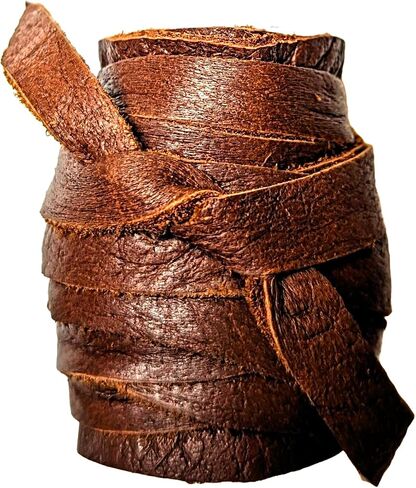 Leather Hair Wrap, Ponytail Wrap, Ponytail Holder, Hair Tie, Men's Viking Hair Wrap Warrior Style (Large, Black) in Saudi Arabia